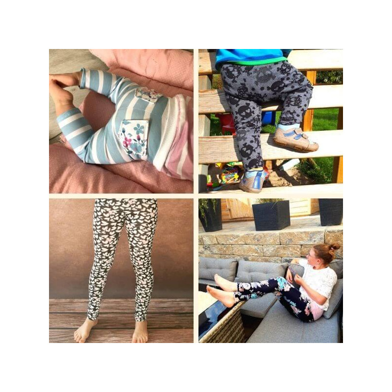 Leggings Luna für Babys, Kinder & Damen - Kombi-Schnittmuster im Format A0, A4 und Beamer