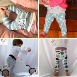 Leggings Luna für Babys, Kinder & Damen - Kombi-Schnittmuster im Format A0, A4 und Beamer